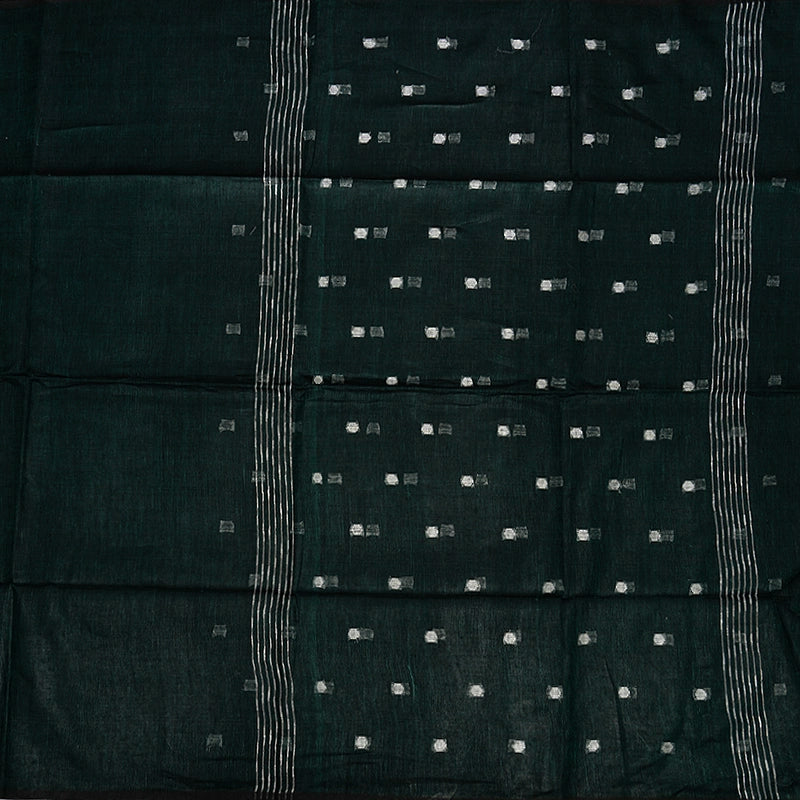 Hayagrivas Green Handloom Linen Saree KSBE147C9-1