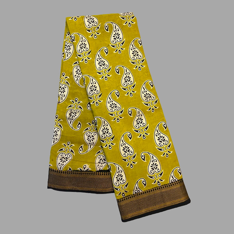 Hayagrivas Lime Green & Blue Kalamkari Sarees