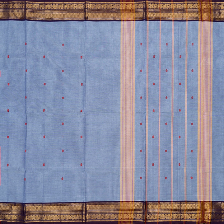 Hayagrivas Powder Blue Handloom Chettinad Cotton Saree SSKBF86F1-61
