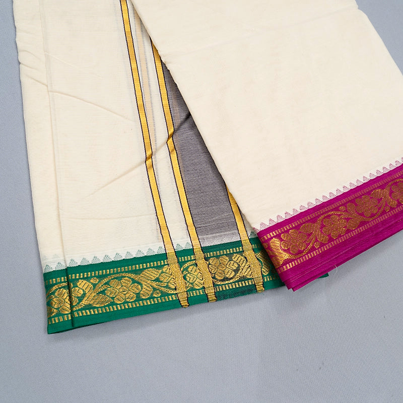 Hayagrivas Handloom 9*5 Cotton Dhoti KBE1973L1-1