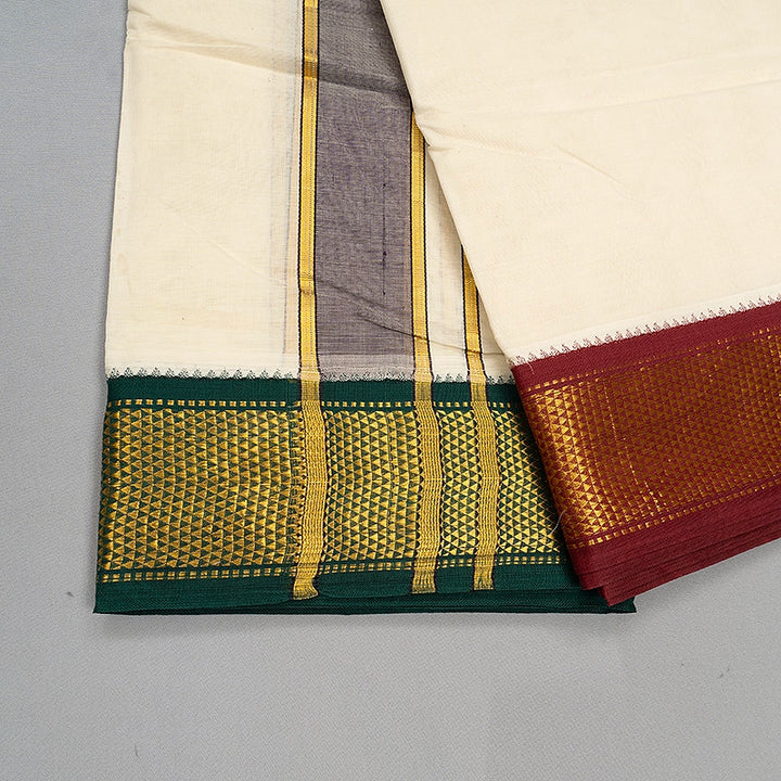 Hayagrivas Handloom 10*6 Cotton Dhoti KBE2286B6-1