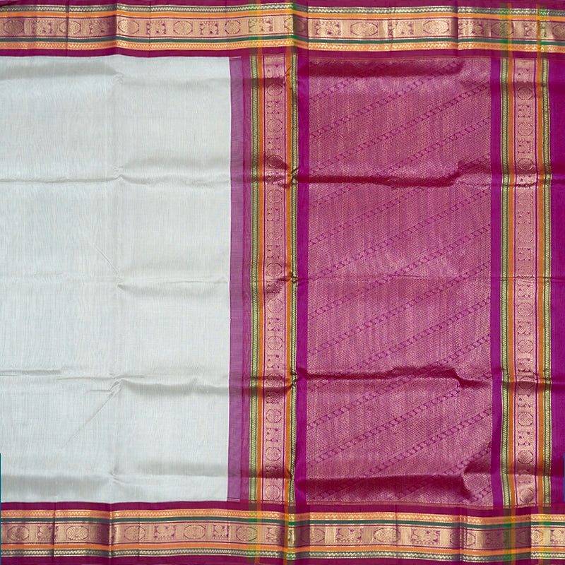 Hayagrivas Grey Pure Silk Cotton Saree SSCBF56E11-4