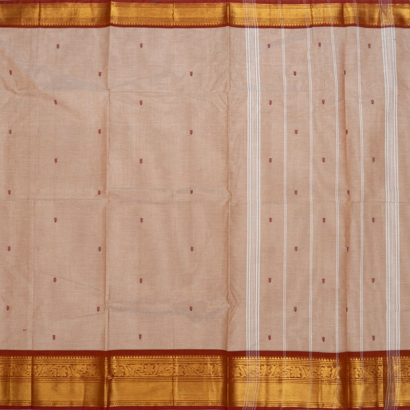 Hayagrivas Cream Handloom Chettinad Cotton Saree SSKBF86F1-18