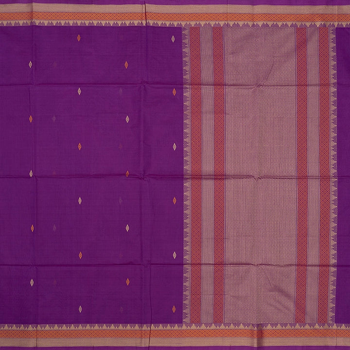 Hayagrivas Vadamalli Purple Handloom Kanchi Cotton Saree SSCBF104F10-1