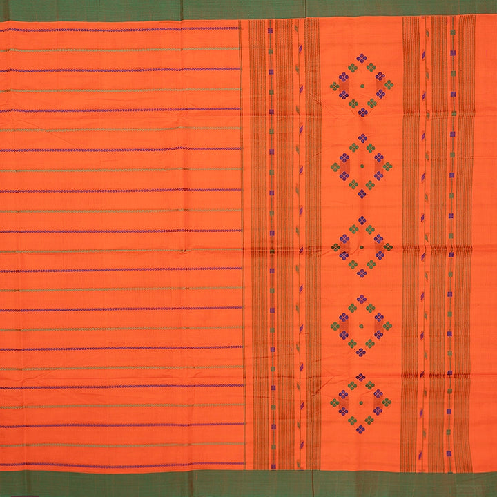 Hayagrivas Orange Handloom Kanchi Cotton Saree SSCBF103F3-1