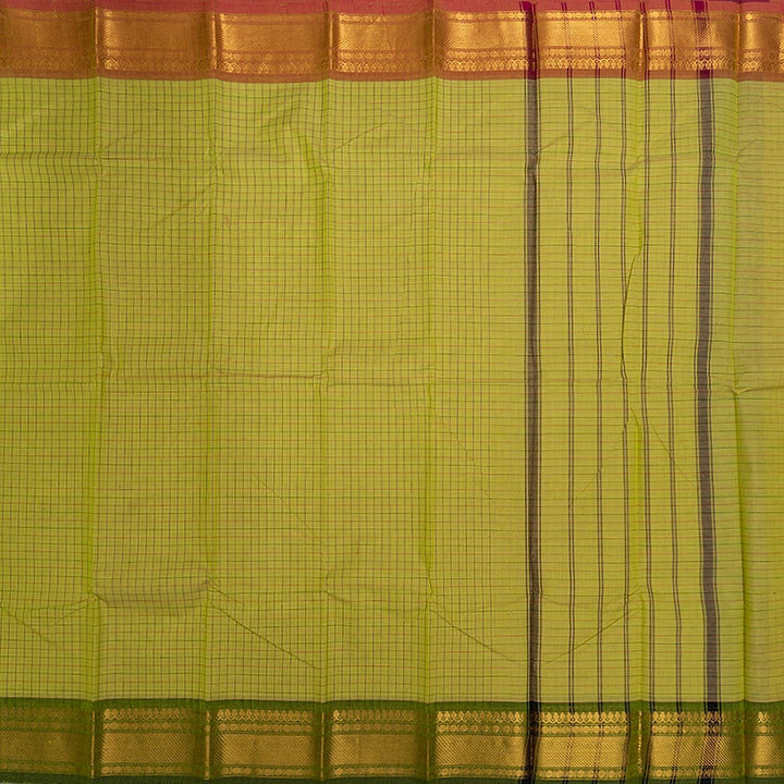Hayagrivas Pista Green Handloom Chettinad Cotton Saree KSBE1H4-7
