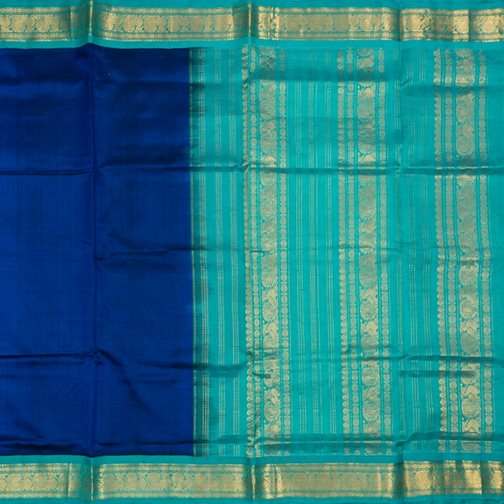 Hayagrivas Royal Blue Pure Silk Cotton Saree SSCBF56E9-26