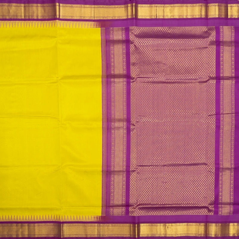 Hayagrivas Lemon Yellow Pure Silk Cotton Saree SSCBF34D3-30