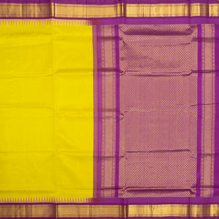 Hayagrivas Lemon Yellow Pure Silk Cotton Saree SSCBF34D3-30