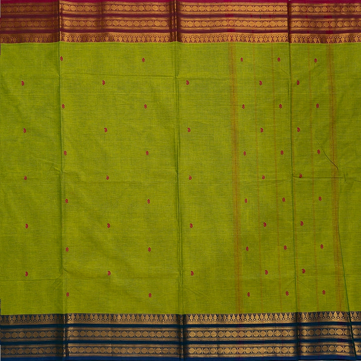 Hayagrivas Fluorescent Green Handloom Chettinad Cotton Saree SSCBF63E7-21