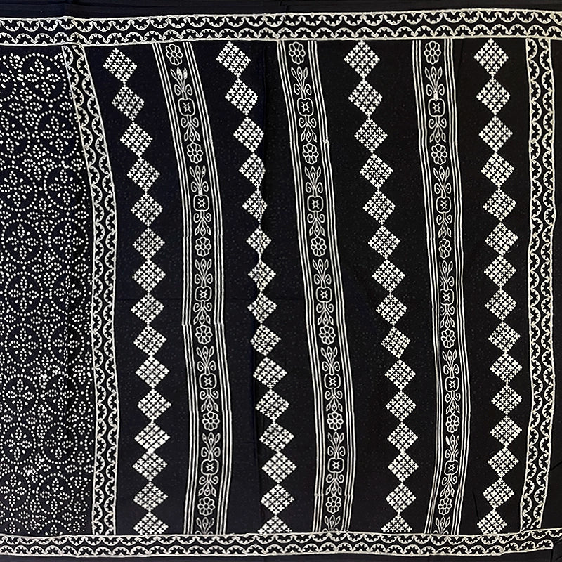 Hayagrivas Black Jaipur Cotton Saree SSCBF73E7-4