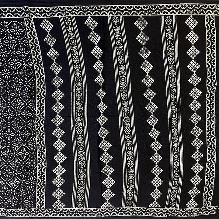 Hayagrivas Black Jaipur Cotton Saree SSCBF73E7-4
