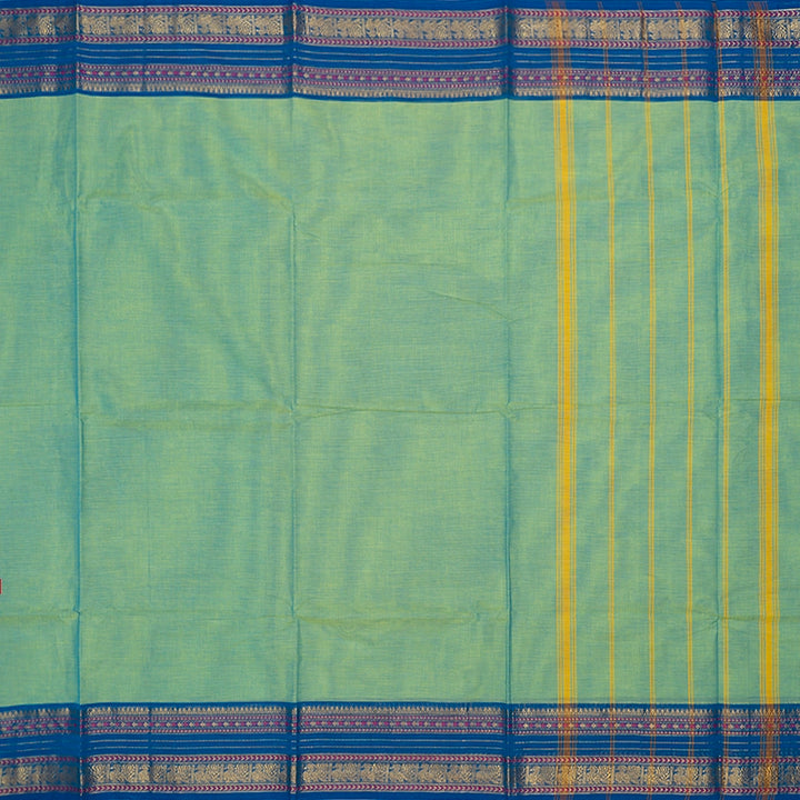 Hayagrivas Yellowish-Green Handloom Chettinad Cotton Saree SSKBF87F1-24