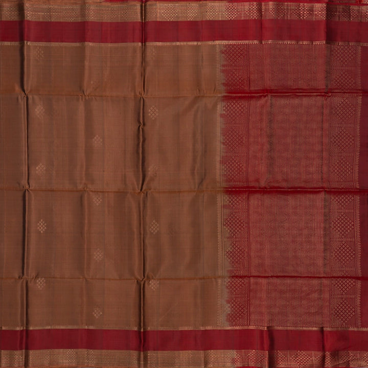 Hayagrivas Rust Orange Handloom Soft Silk Saree KBE2275B2-20