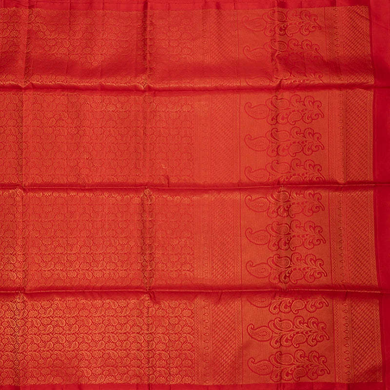 Hayagrivas Red Handloom Soft Silk Saree KBE674G2-18