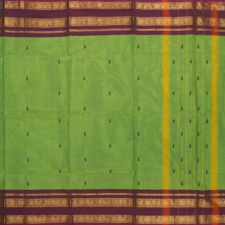 Hayagrivas Fluorescent Green Handloom Chettinad Cotton Saree SSKBF86F1-8