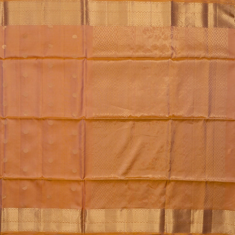 Hayagrivas Yellowish-Peach Handloom Soft Silk Saree KSBE85A45-1