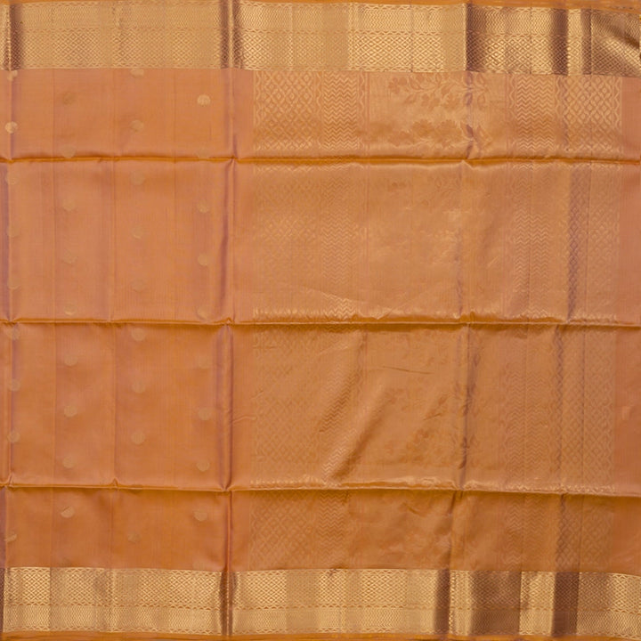 Hayagrivas Yellowish-Peach Handloom Soft Silk Saree KSBE85A45-1