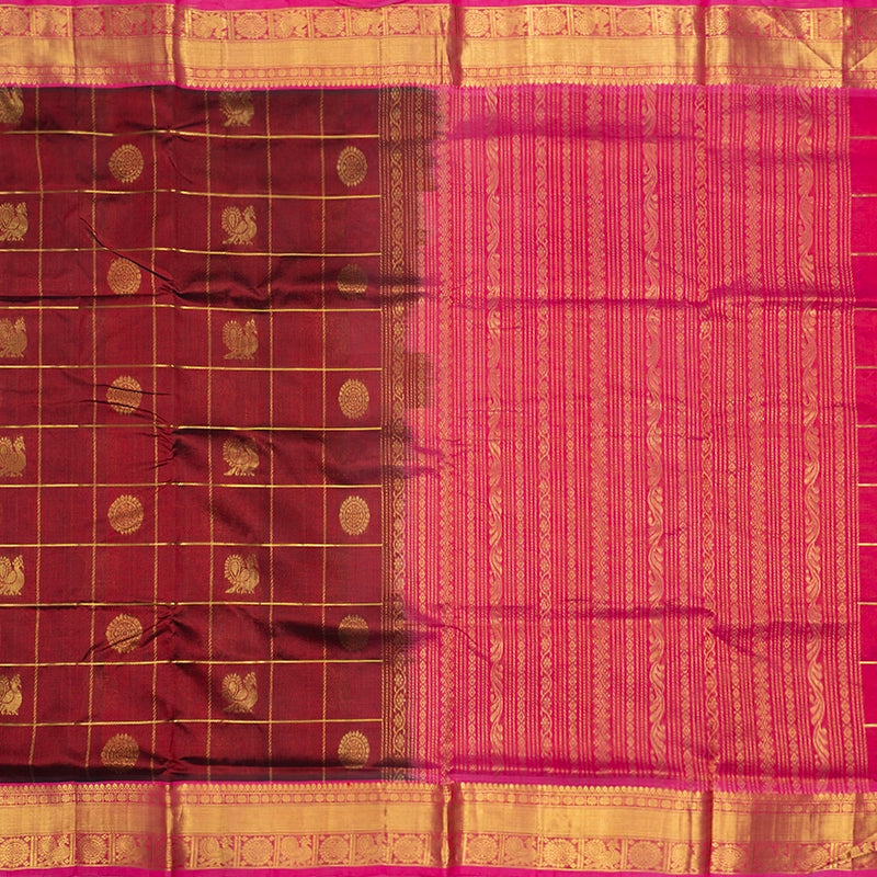 Hayagrivas Araku Maroon Pure Silk Cotton Saree SSCBF16D5-8