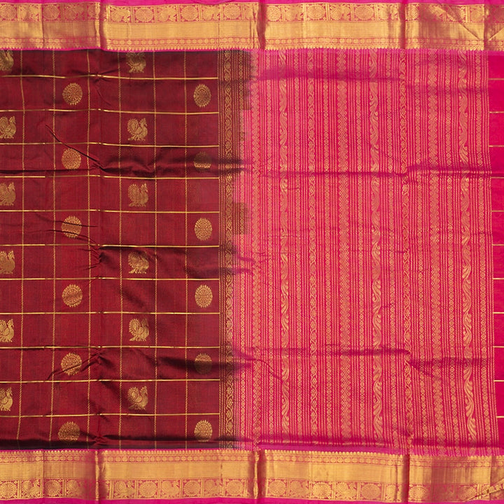 Hayagrivas Araku Maroon Pure Silk Cotton Saree SSCBF16D5-8