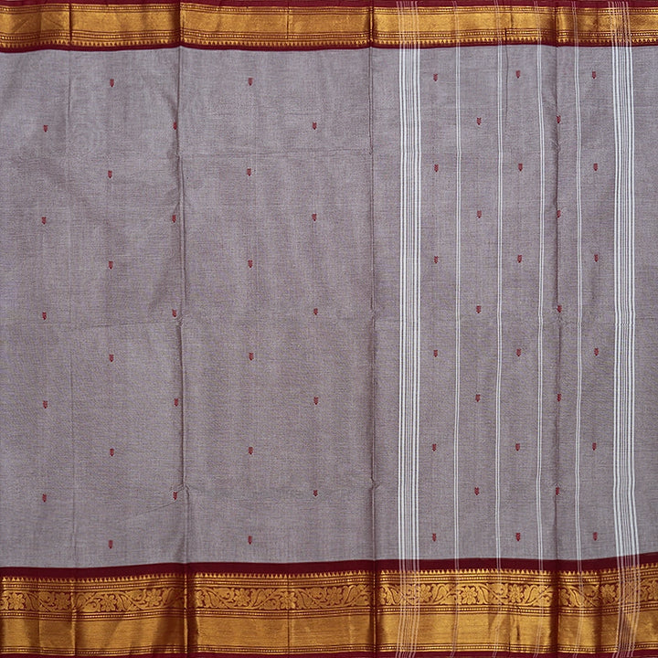 Hayagrivas Grey Handloom Chettinad Cotton Saree SSKBF86F1-101