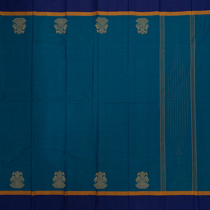 Hayagrivas Peacock Green Handloom Chettinad Cotton Saree KSBE2H13-7