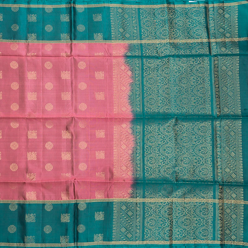 Hayagrivas Rosewood Pink Handloom Soft Silk Saree KBF233E1-9