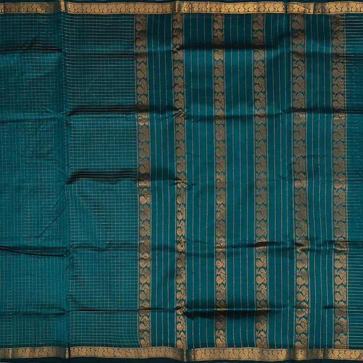 Hayagrivas Peacock Green Pure Silk Cotton Saree SSCBF53E10-2