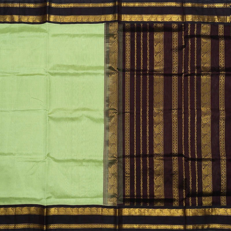 Hayagrivas Pista Green Pure Silk Cotton Saree SSCBF56E9-5