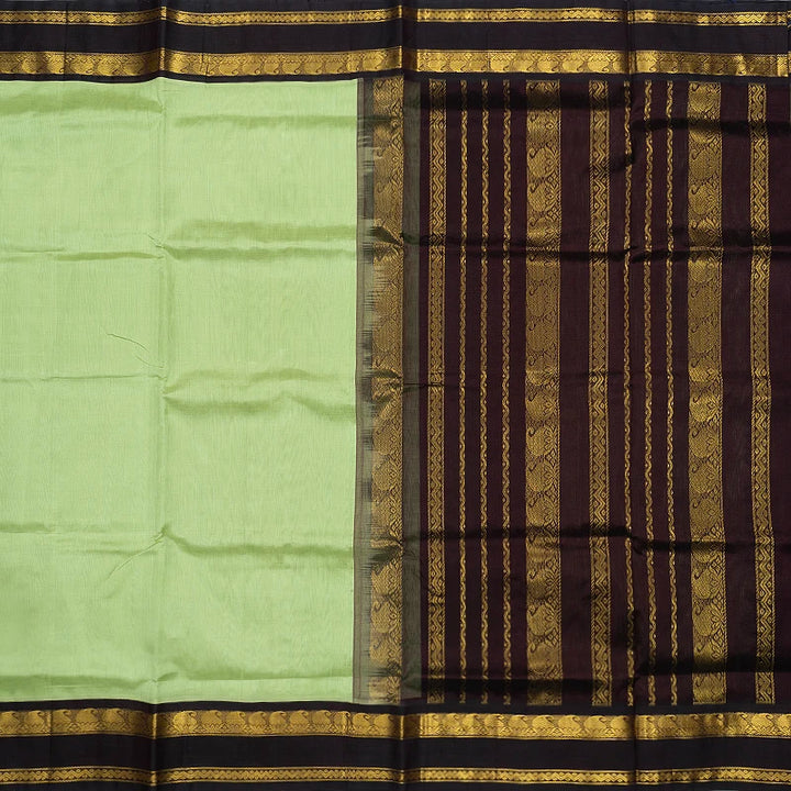 Hayagrivas Pista Green Pure Silk Cotton Saree SSCBF56E9-5