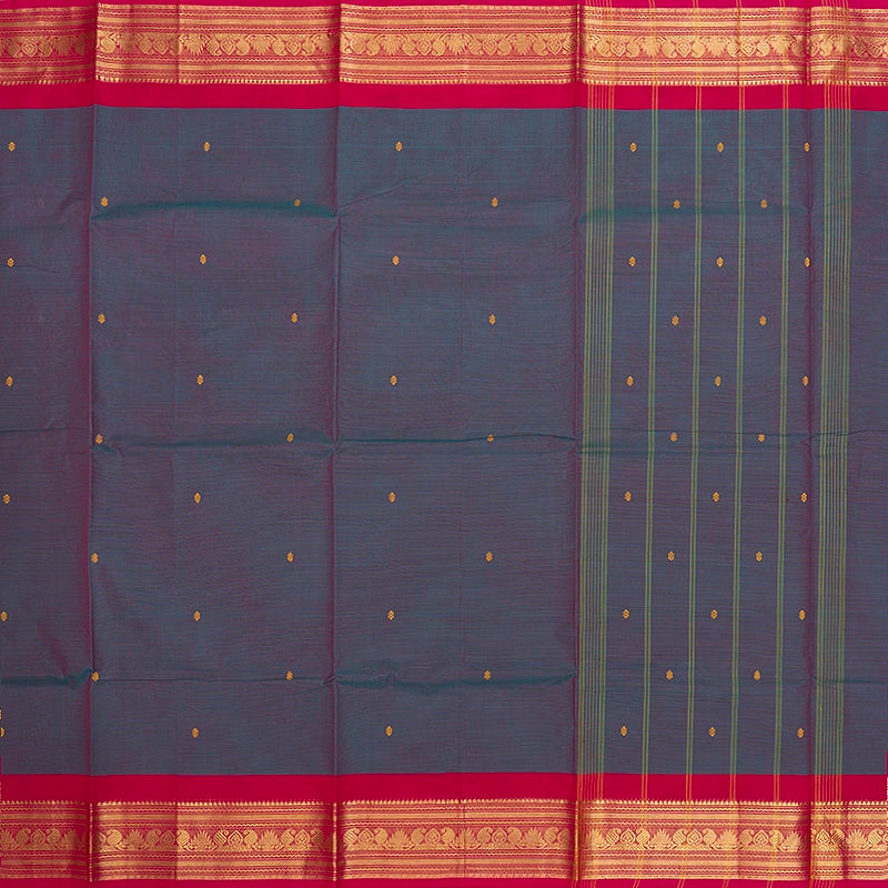 Hayagrivas Blue Pink Handloom Chettinad Cotton Saree SSKBF86F1-57