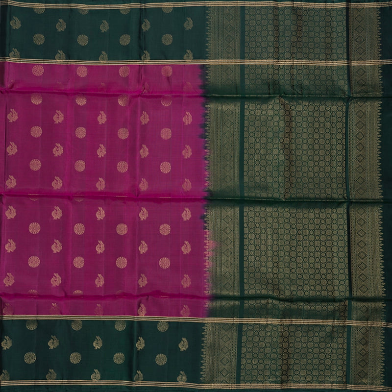 Hayagrivas Magenta Handloom Soft Silk Saree KBF233E1-1