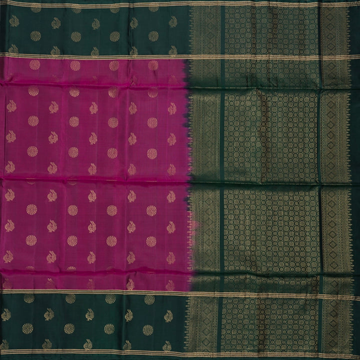 Hayagrivas Magenta Handloom Soft Silk Saree KBF233E1-1