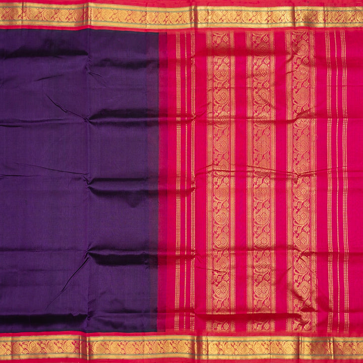 Hayagrivas Deep Purple Pure Silk Cotton Saree SSCBF34D1-23