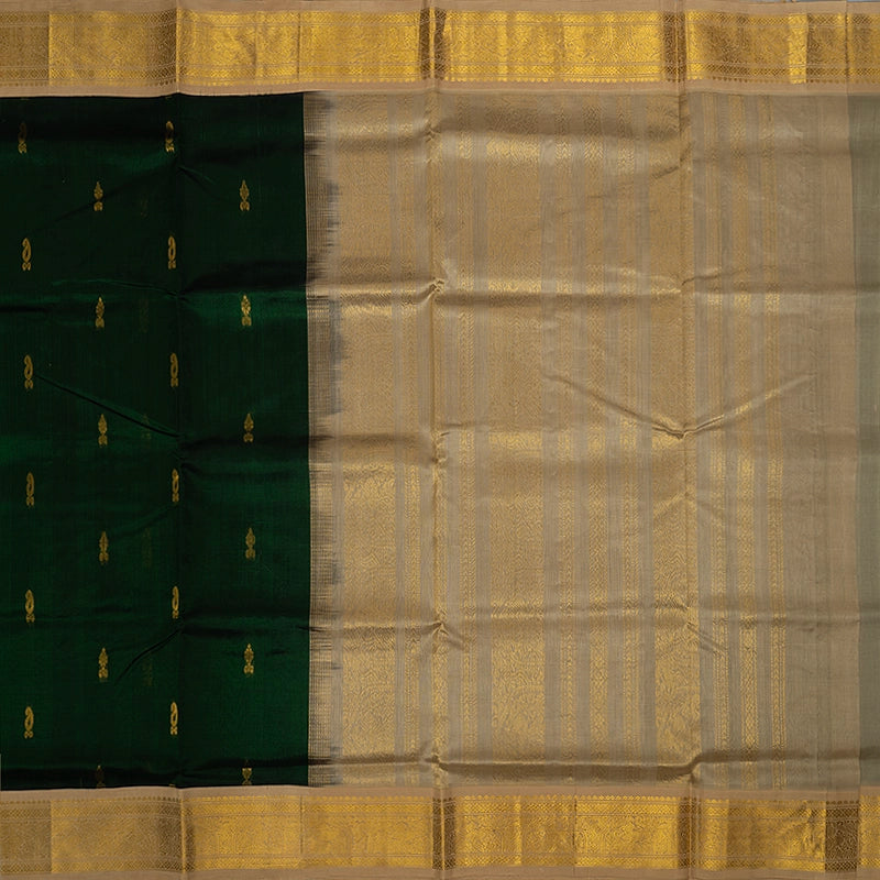 Hayagrivas Bottle Green Pure Silk Cotton Saree SSCBF34D5-13