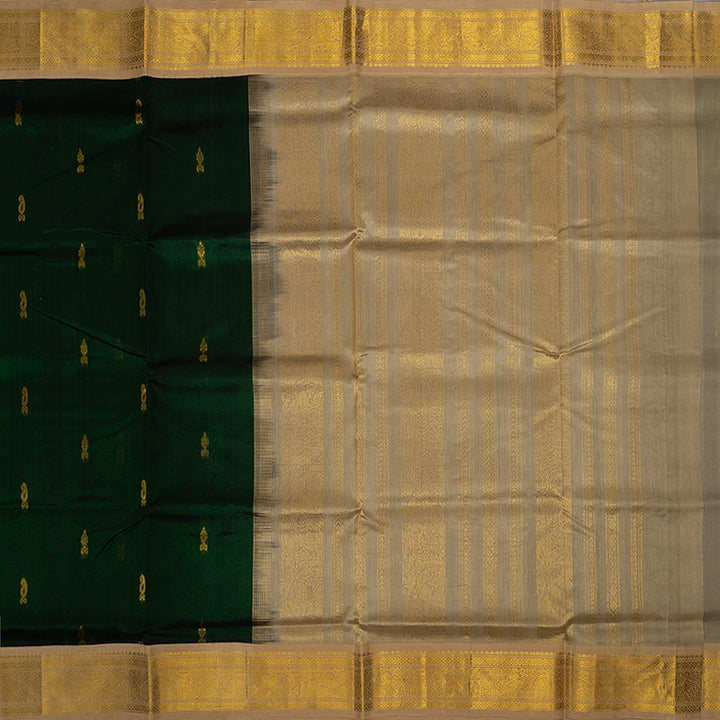 Hayagrivas Bottle Green Pure Silk Cotton Saree SSCBF34D5-13