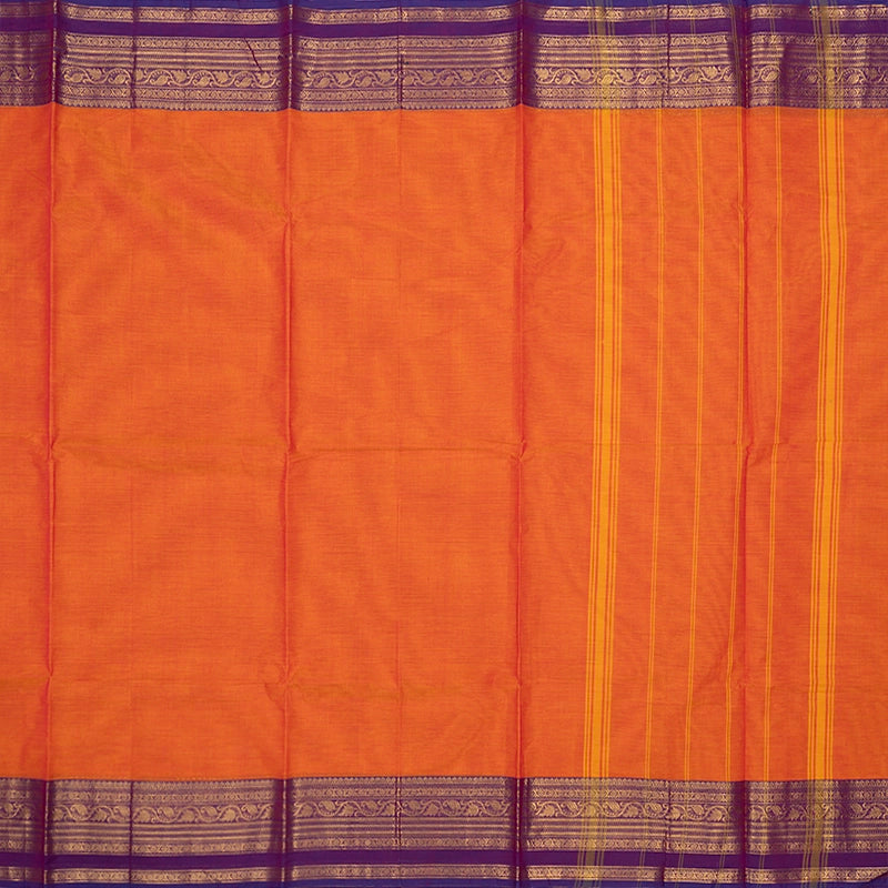 Hayagrivas Orange Handloom Chettinad Cotton Saree SSKBF87F1-4