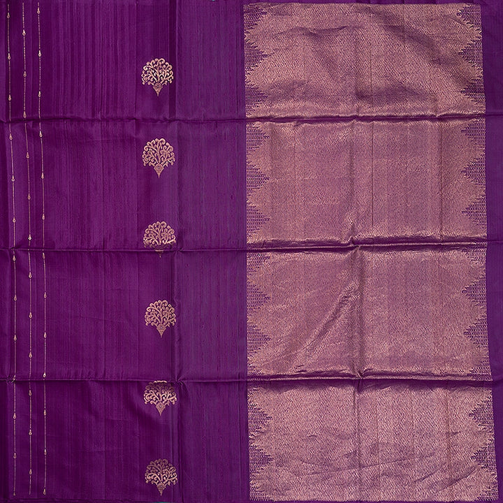Hayagrivas Purple Handloom Soft Silk Saree KBE1222I2-3