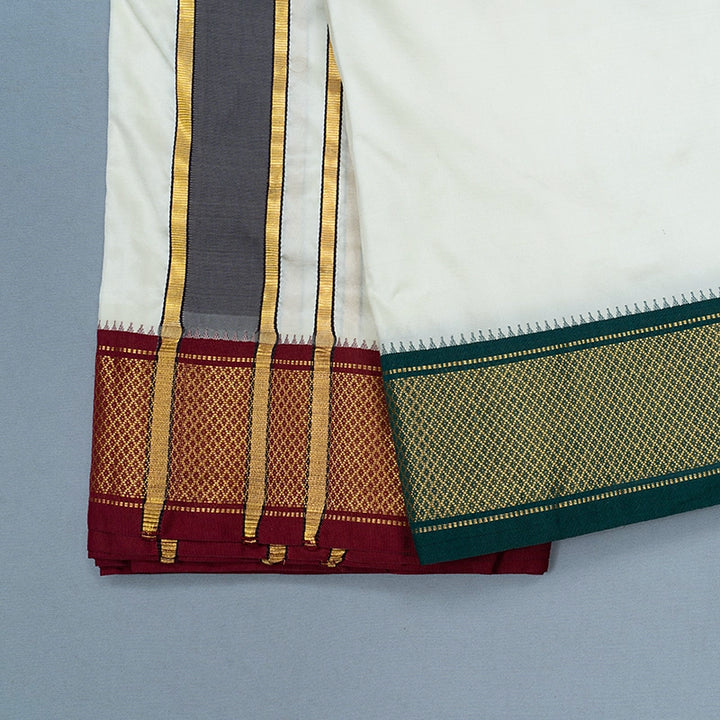 Hayagrivas Handloom 8*4 Silk Dhothi KBE2346B3-1