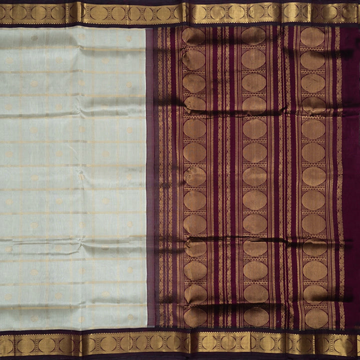 Hayagrivas Beige Pure Silk Cotton Saree SSCBF56E6-5