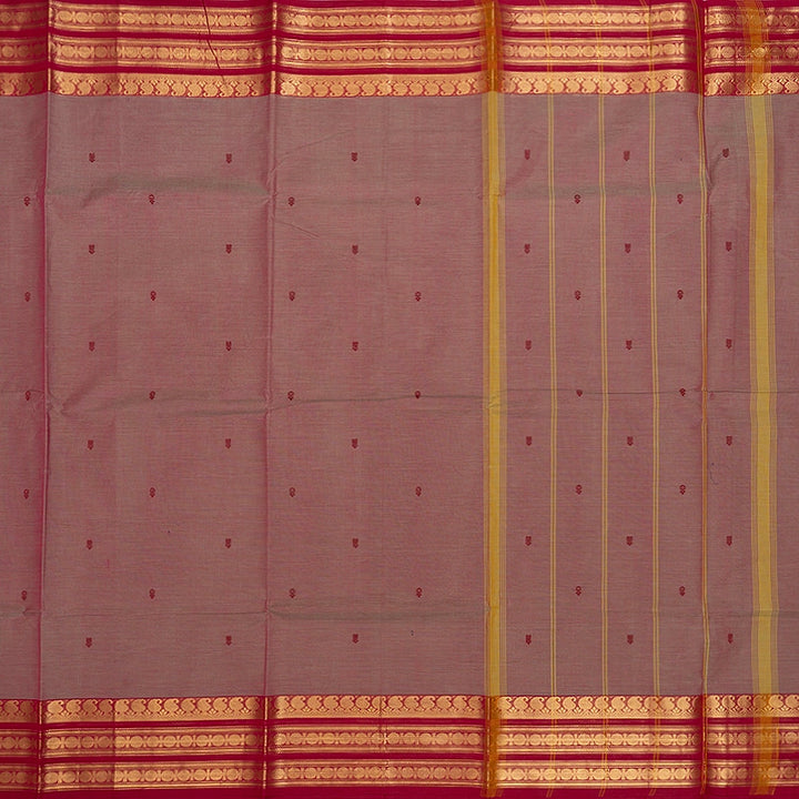 Hayagrivas Greyish Pink Handloom Chettinad Cotton Saree SSKBF86F1-2