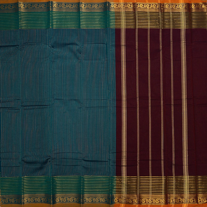 Hayagrivas Peacock Green Handloom Chettinad Cotton Saree KSBE1H9-3