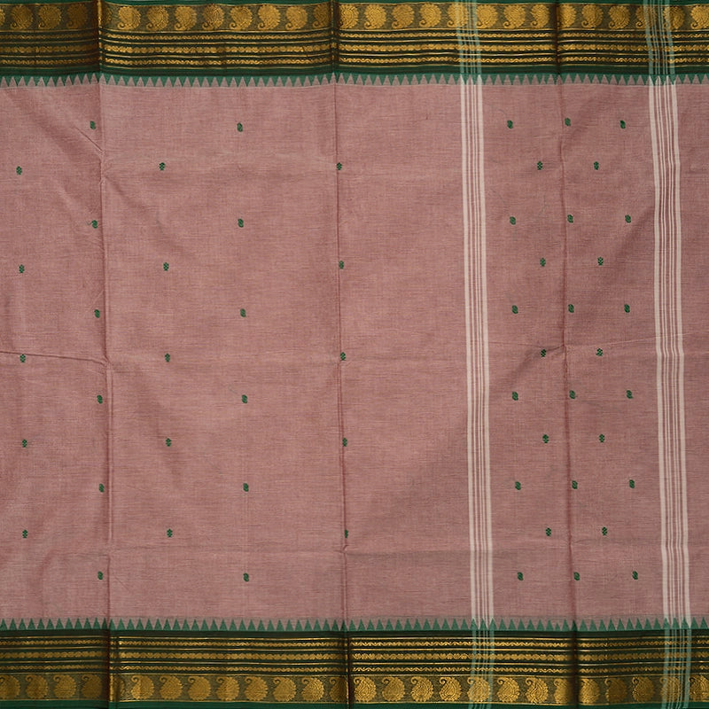 Hayagrivas Mild Rosewood Pink Handloom Chettinad Cotton Saree SSCBF63E6-18