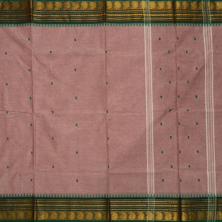 Hayagrivas Mild Rosewood Pink Handloom Chettinad Cotton Saree SSCBF63E6-18