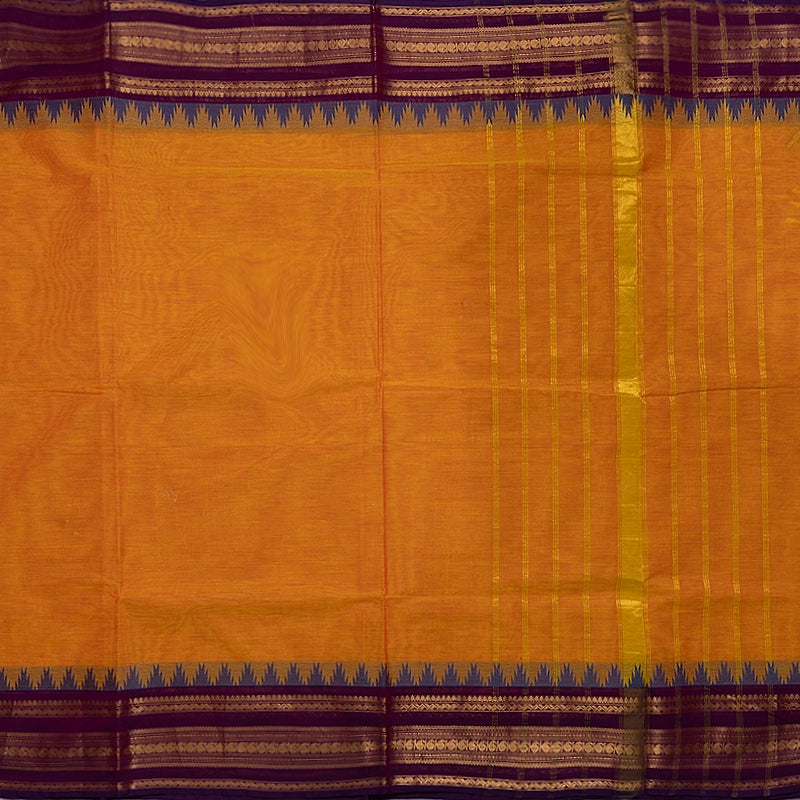 Hayagrivas Mambazham Orange Handloom Chettinad Cotton Saree KSBE86A1-1