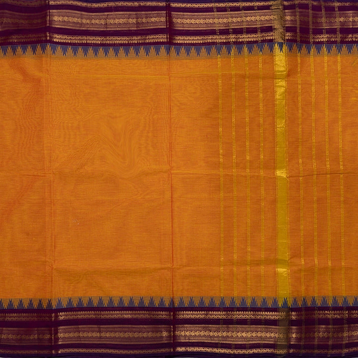 Hayagrivas Mambazham Orange Handloom Chettinad Cotton Saree KSBE86A1-1