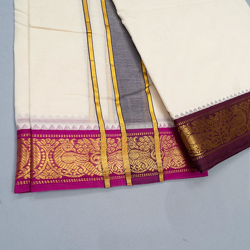 Hayagrivas Handloom 9*5 Cotton Dhoti KBE1973L2-1