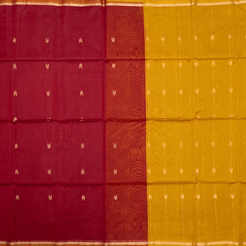 Hayagrivas Maroon Kora Silk Cotton Saree KSBE92A9-3