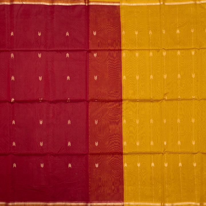 Hayagrivas Maroon Kora Silk Cotton Saree KSBE92A9-3