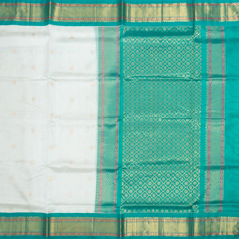 Hayagrivas Milk White Pure Silk Cotton Saree SSCBF34D5-32